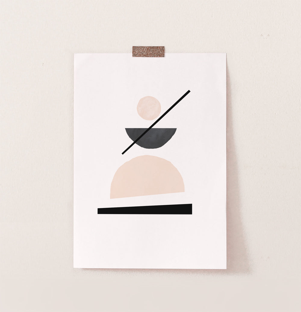 Desert Color Geometric Neutral Art Print