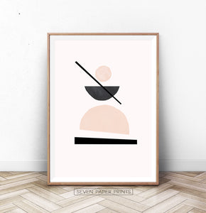 Desert Color Geometric Neutral Art Print