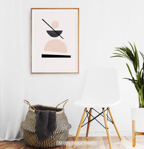 Desert Color Geometric Neutral Art Print