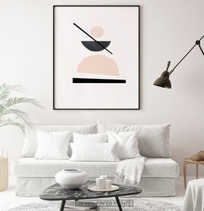 Desert Color Geometric Neutral Art Print