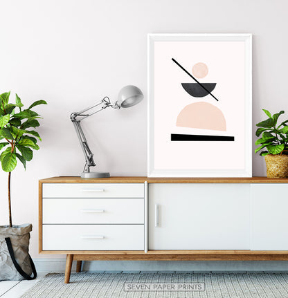 Desert Color Geometric Neutral Art Print