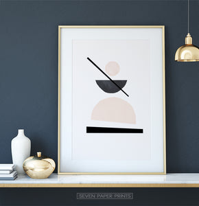 Desert Color Geometric Neutral Art Print