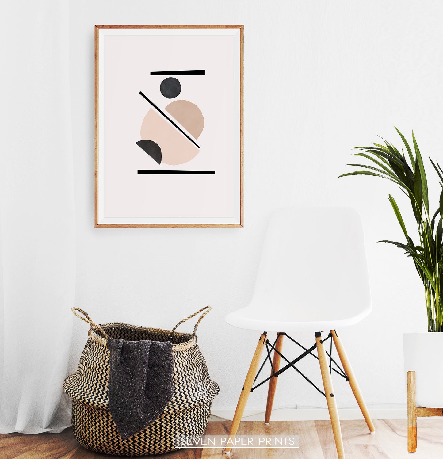 Geometric Shapes Art print, Boho Decor Poster