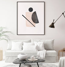 Load image into Gallery viewer, Abstract Shapes, Beige Boho Decor
