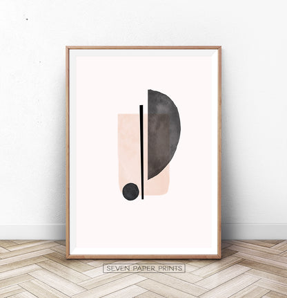 Abstract Minimalist Print, Neutral Soft Wall Art