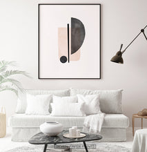 Load image into Gallery viewer, Abstract Minimalist Print, Neutral Soft Wall Art
