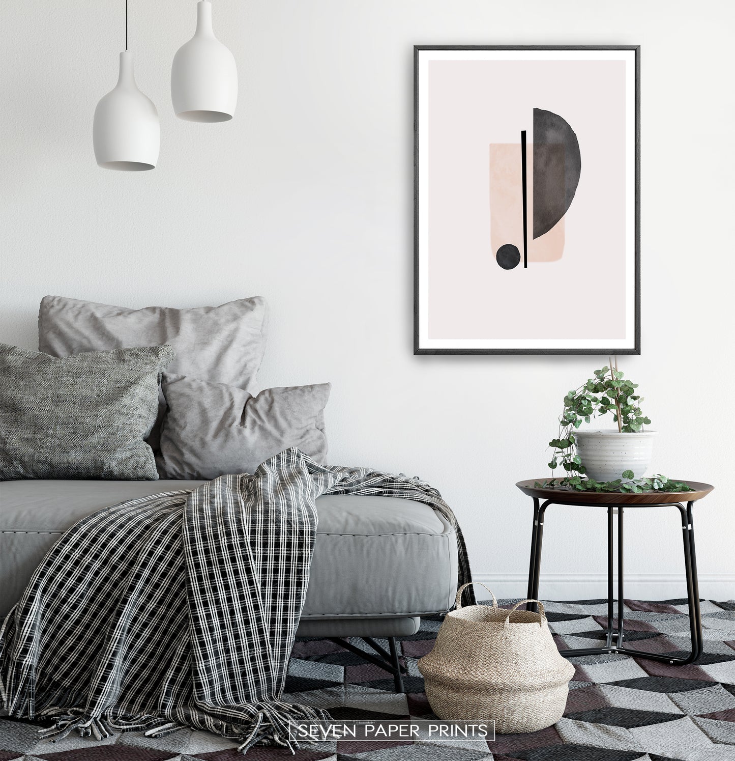 Abstract Minimalist Print, Neutral Soft Wall Art