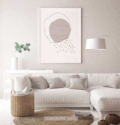 Earth Color Large Print for Living Room