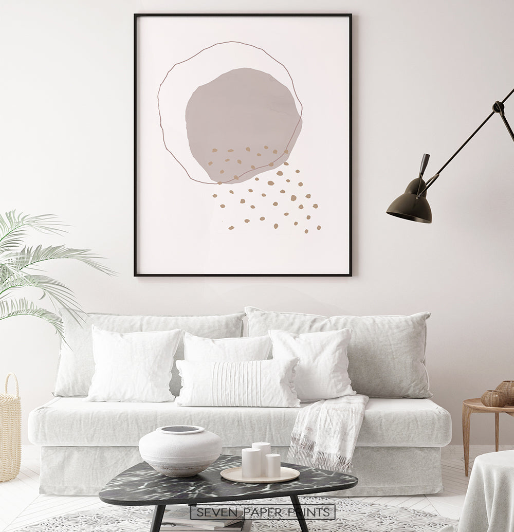 Modern Mid Century Art, Minimal Boho Decor
