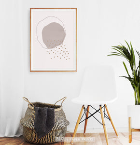 Modern Mid Century Art, Minimal Boho Decor