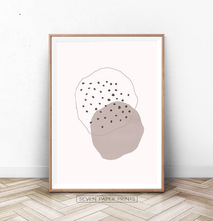 Modern Mid Century Style Boho Abstract Art