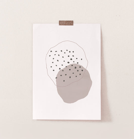 Modern Mid Century Style Boho Abstract Art