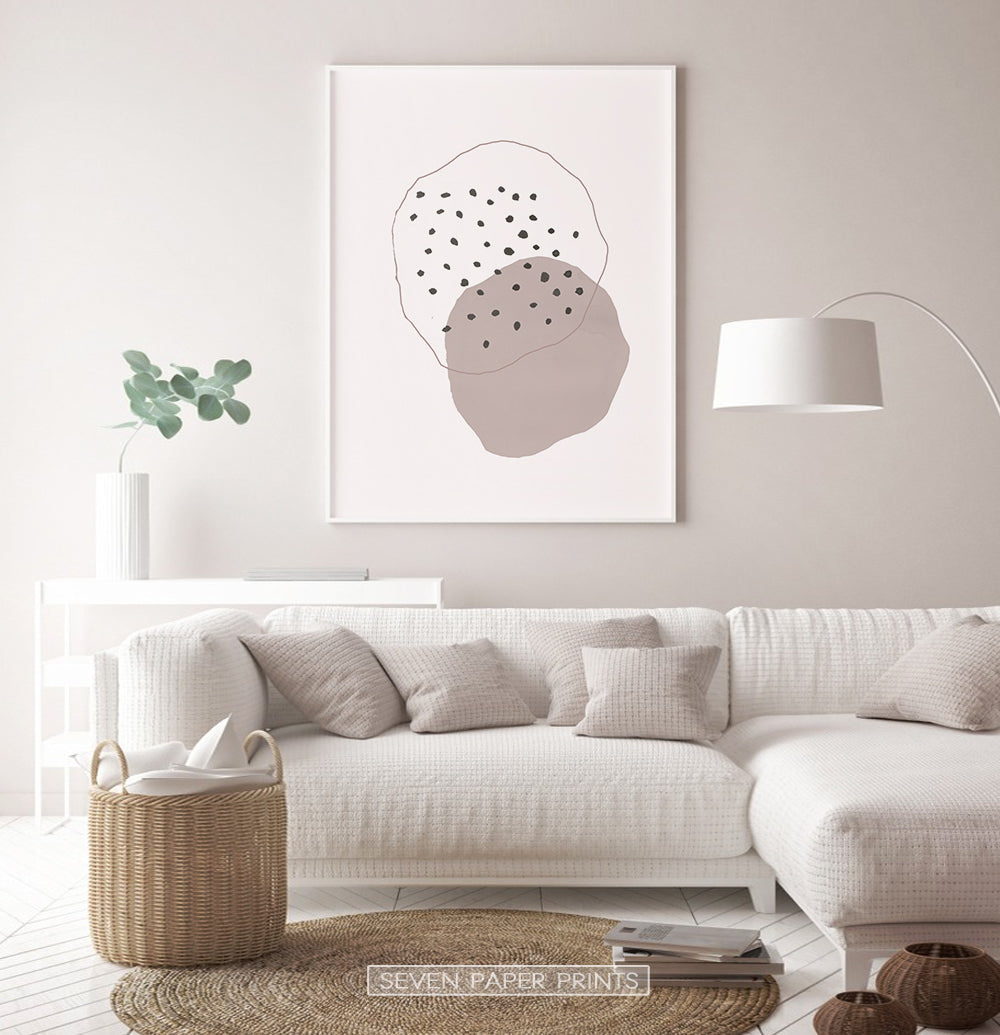 Beige and Powder Color Print
