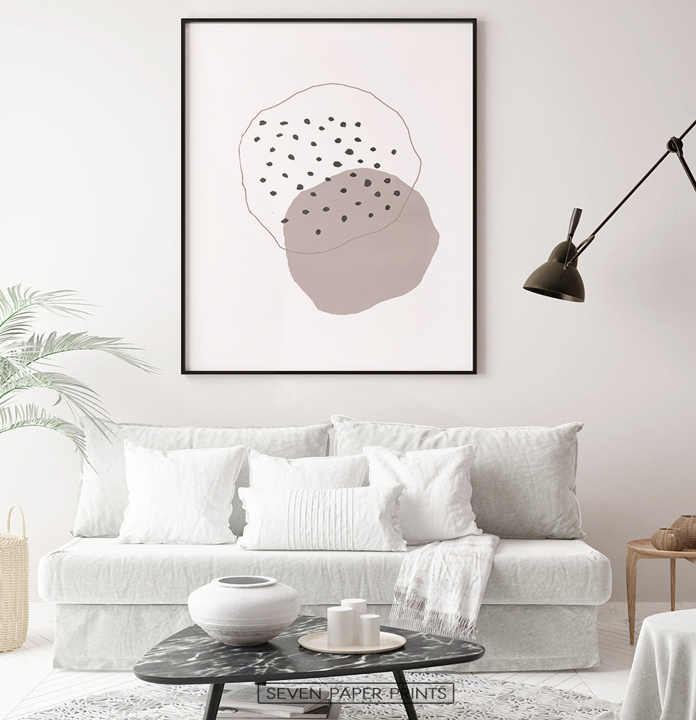 Modern Mid Century Style Boho Abstract Art