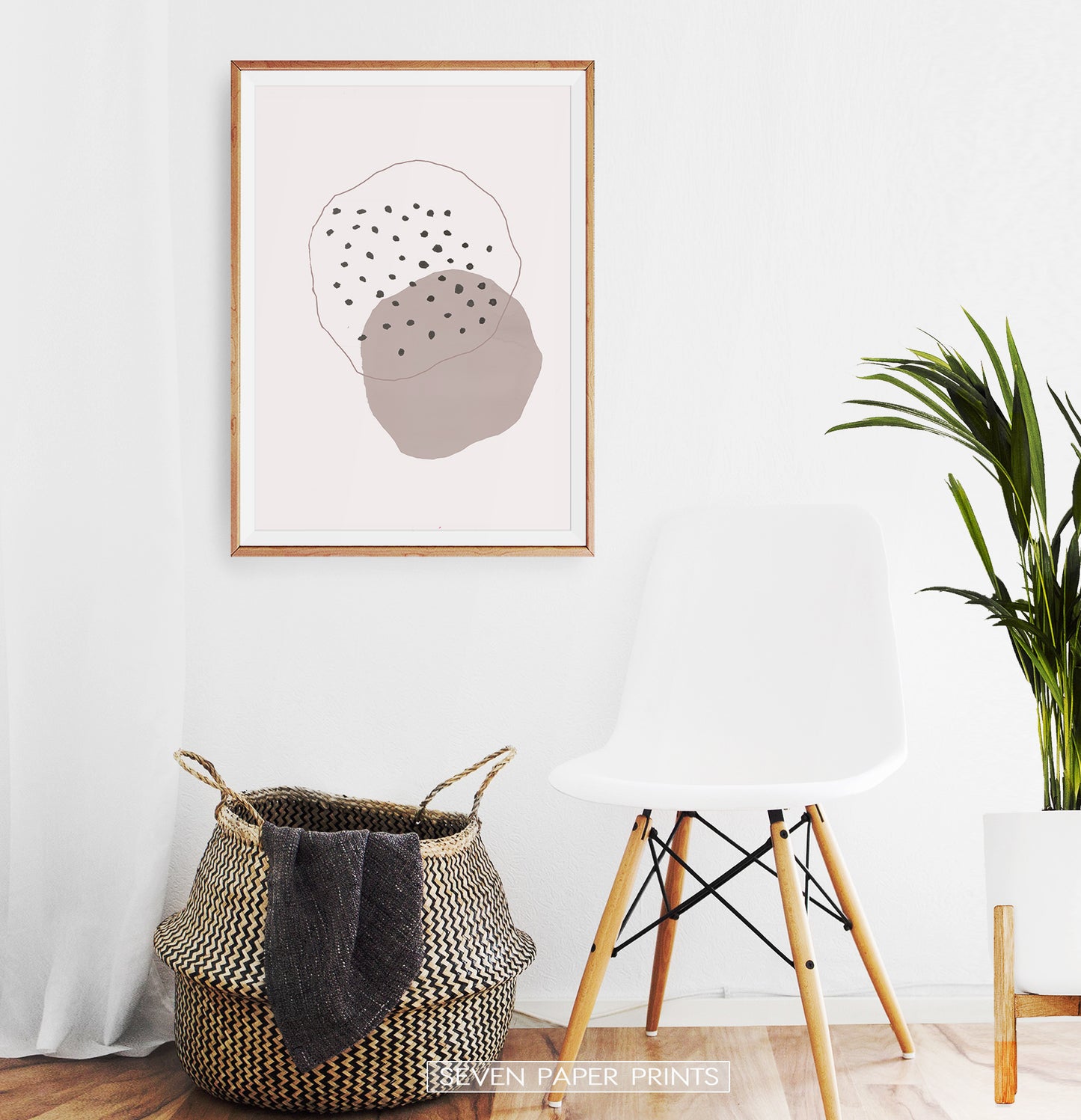 Modern Mid Century Style Boho Abstract Art