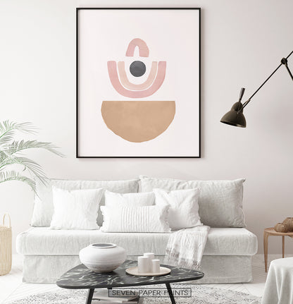 Bohemian Shapes, Mid Century Line Art