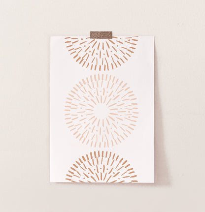 Boho Wall Art Decor, Radial Art