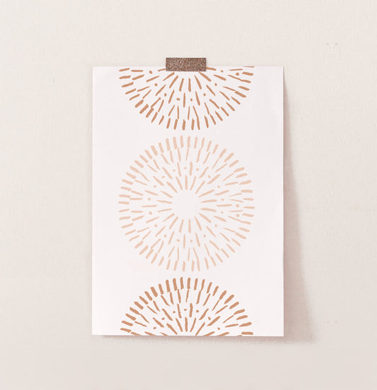 Boho Wall Art Decor, Radial Art