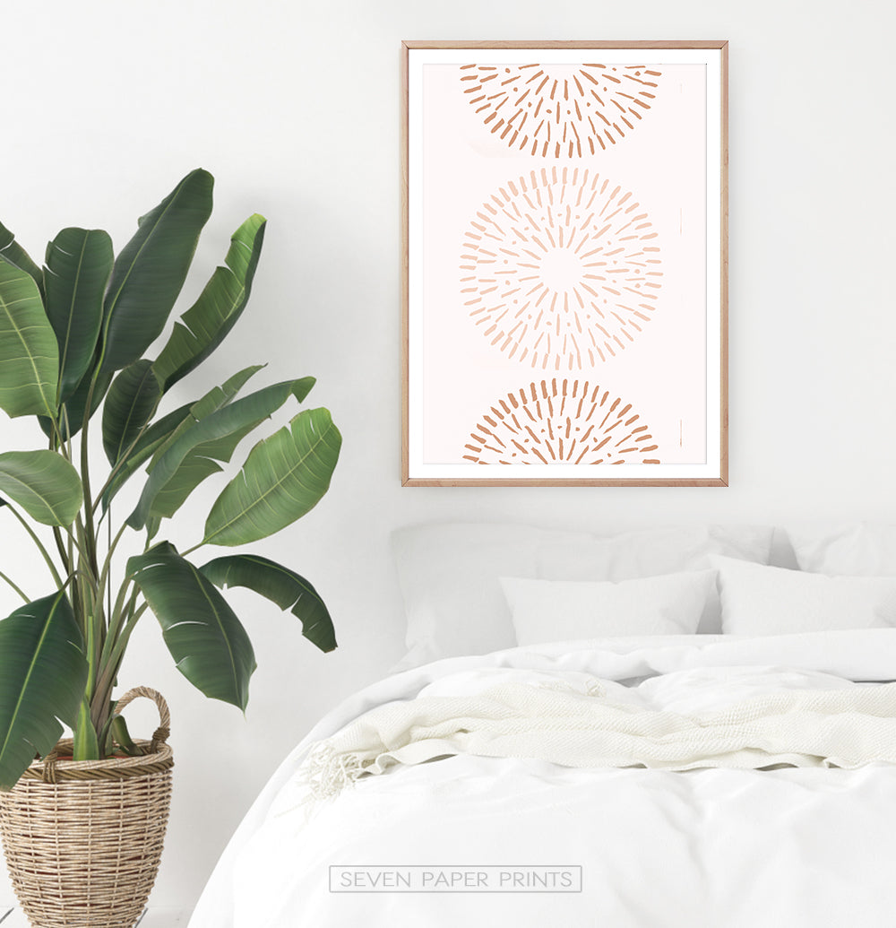 Boho Wall Art Decor, Radial Art