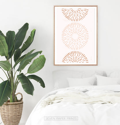 Boho Wall Art Decor, Radial Art