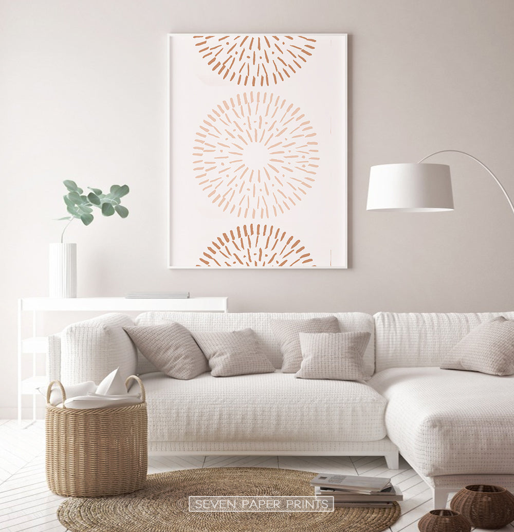 Boho Wall Art Decor, Radial Art