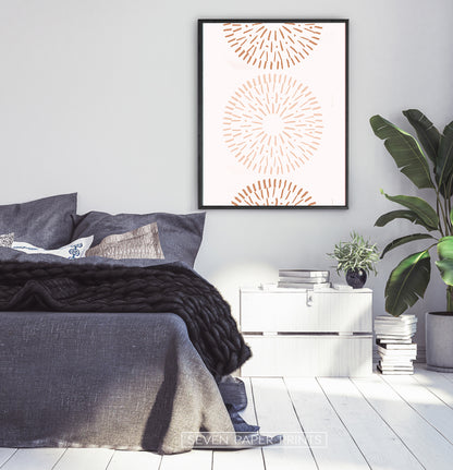 Boho Wall Art Decor, Radial Art