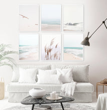 Load image into Gallery viewer, Pastel Beach Decor Set of Six Prints
