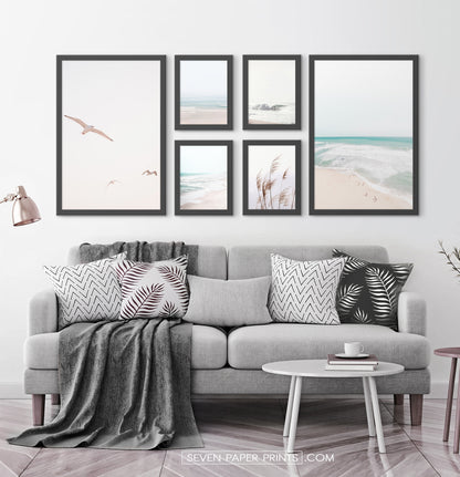 Beige Coastal Gallery Wall | Framed