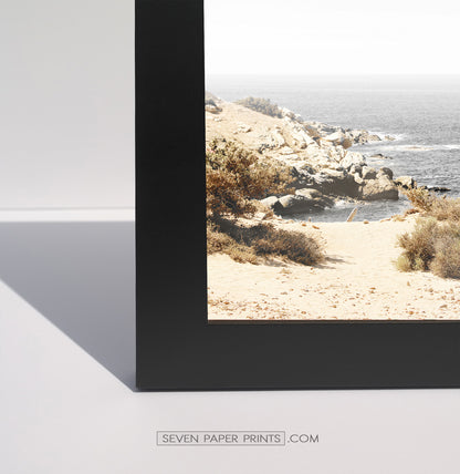 A corner of a black frame