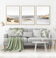Load image into Gallery viewer, Sea Waves and Rocky Sea Shore Wall Print for Living Room
