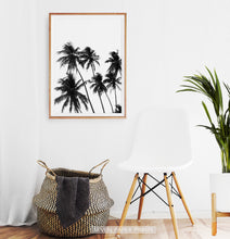 Load image into Gallery viewer, Black and White Tropical Palm Wall Decor

