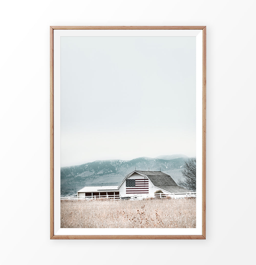 Old barn wall art, American barn photo