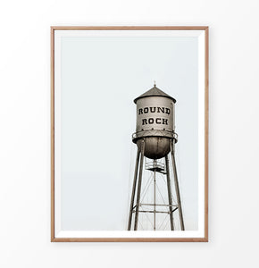 Round Rock Water Tower Print