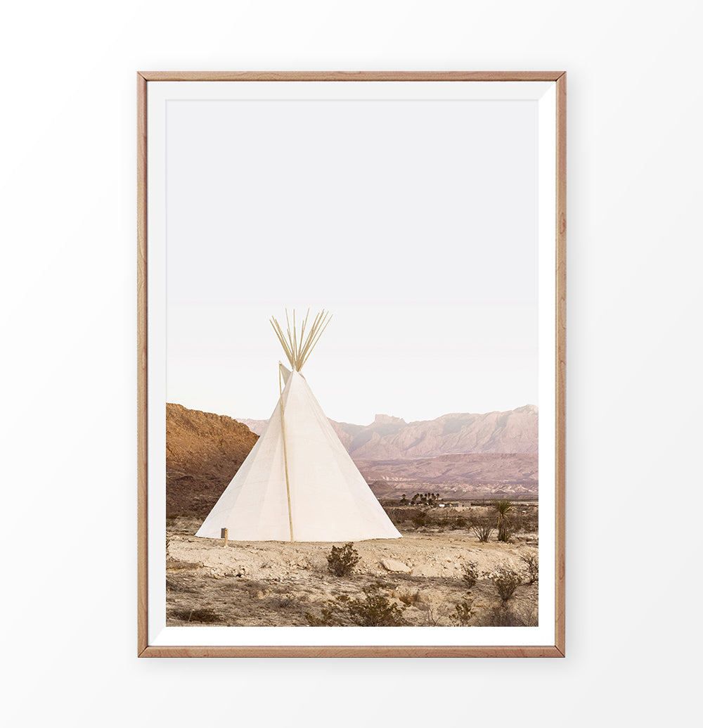 Teepee El Cosmico Wall Art, Marfa, Texas