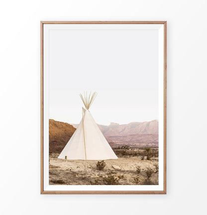 Teepee El Cosmico Wall Art, Marfa, Texas