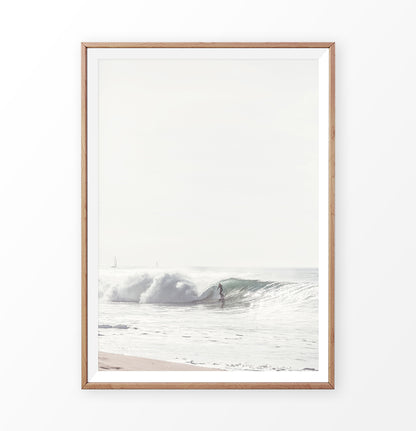 Surfing wall decor, big ocean wave print