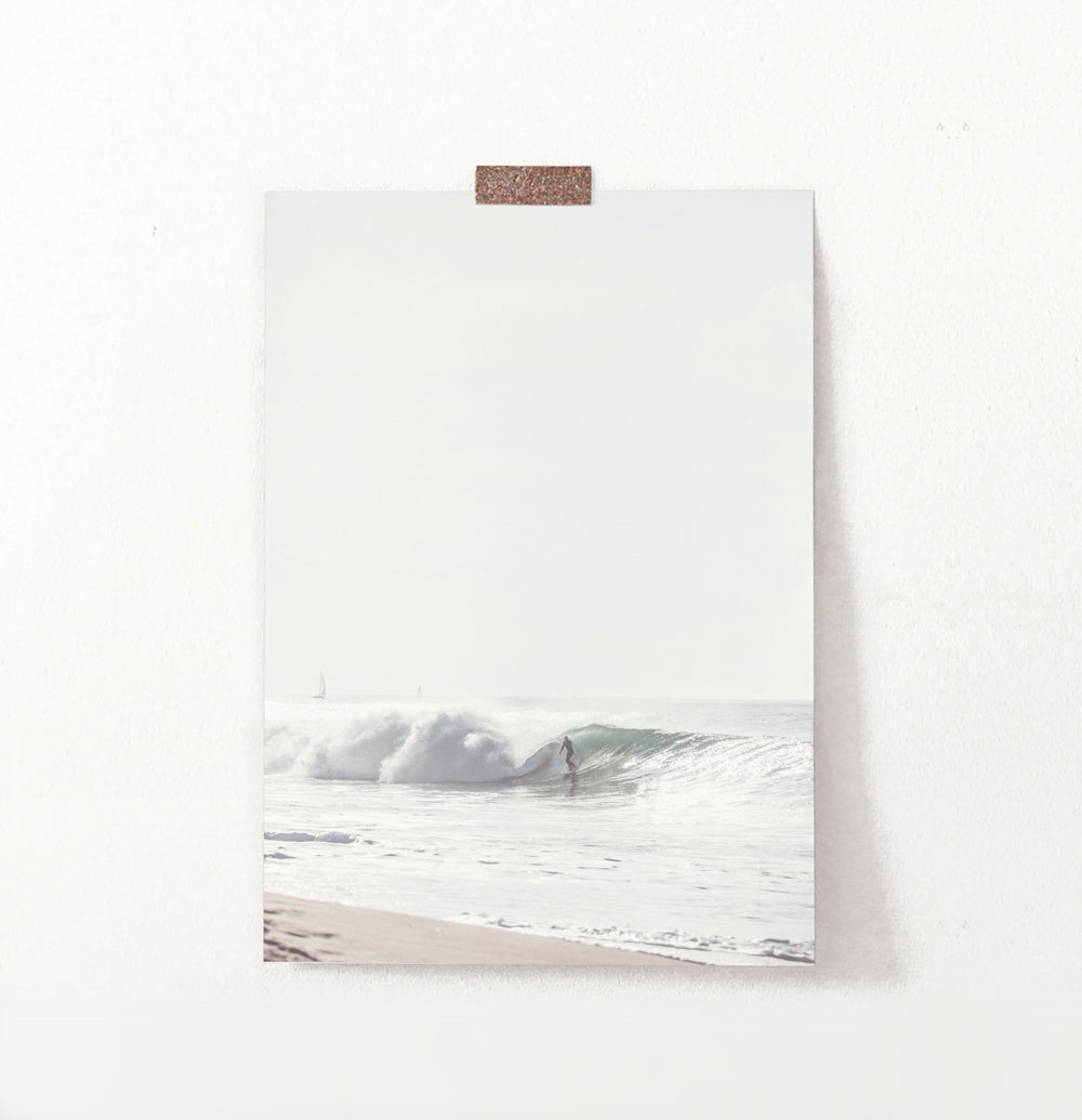Large Sea Wave Surfing Print