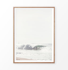 Surfing wall decor, big ocean wave print