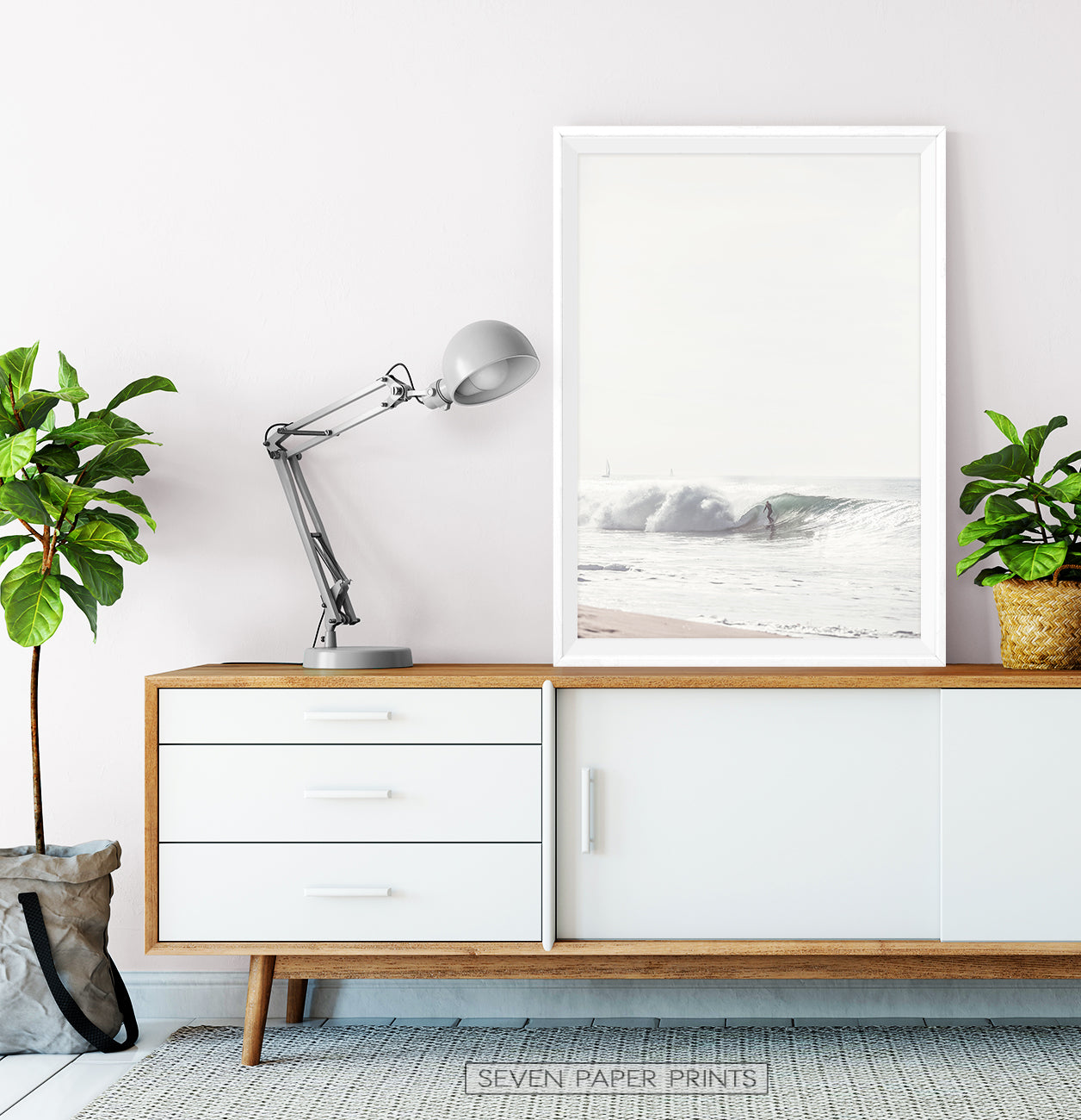 Surfer on Waves Living Room Poster