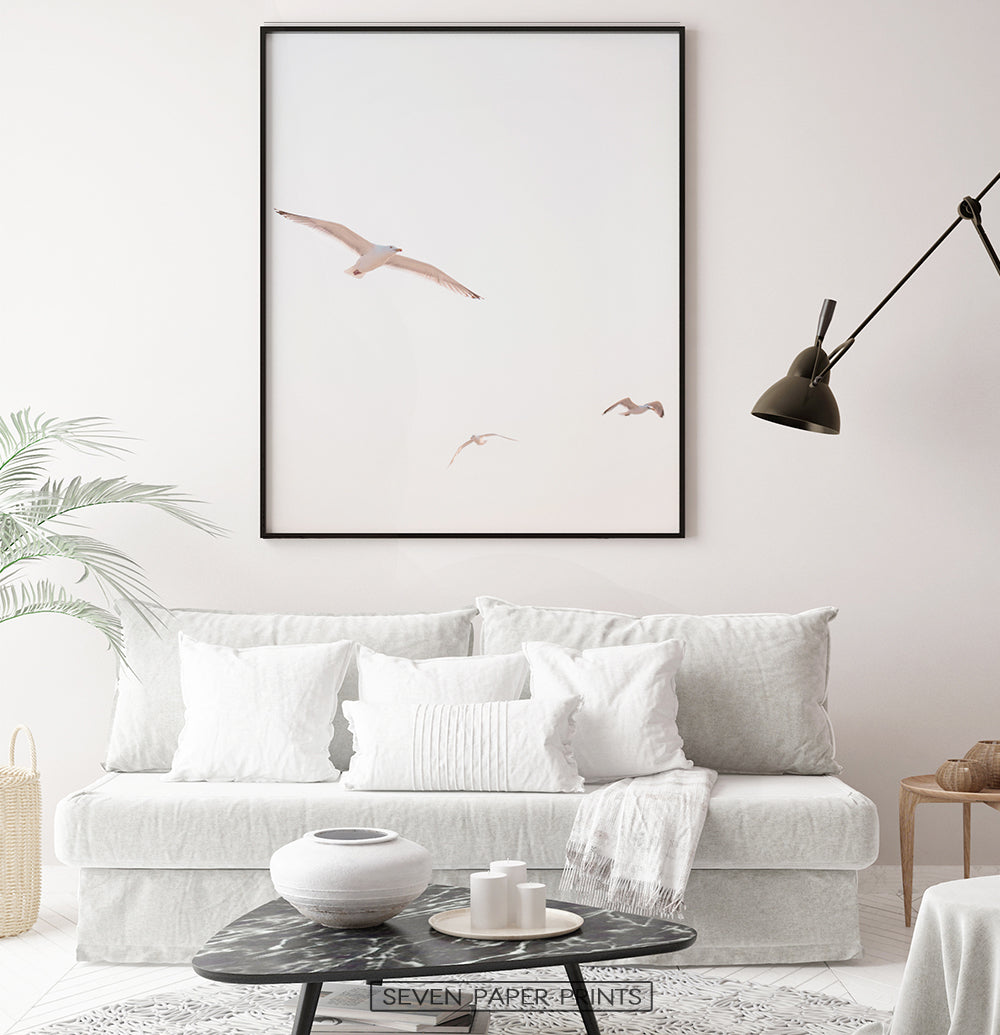 Flying Seagull Wall Art