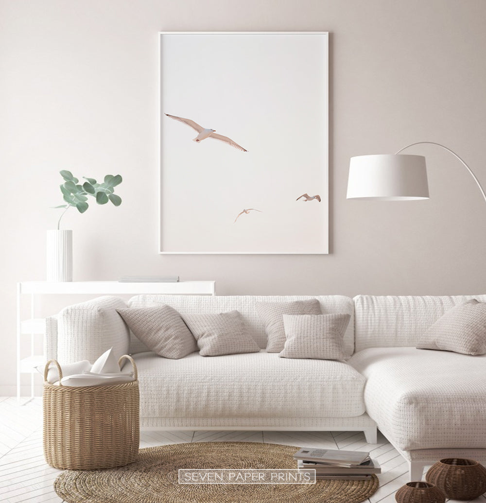 Flying Seagull Wall Art