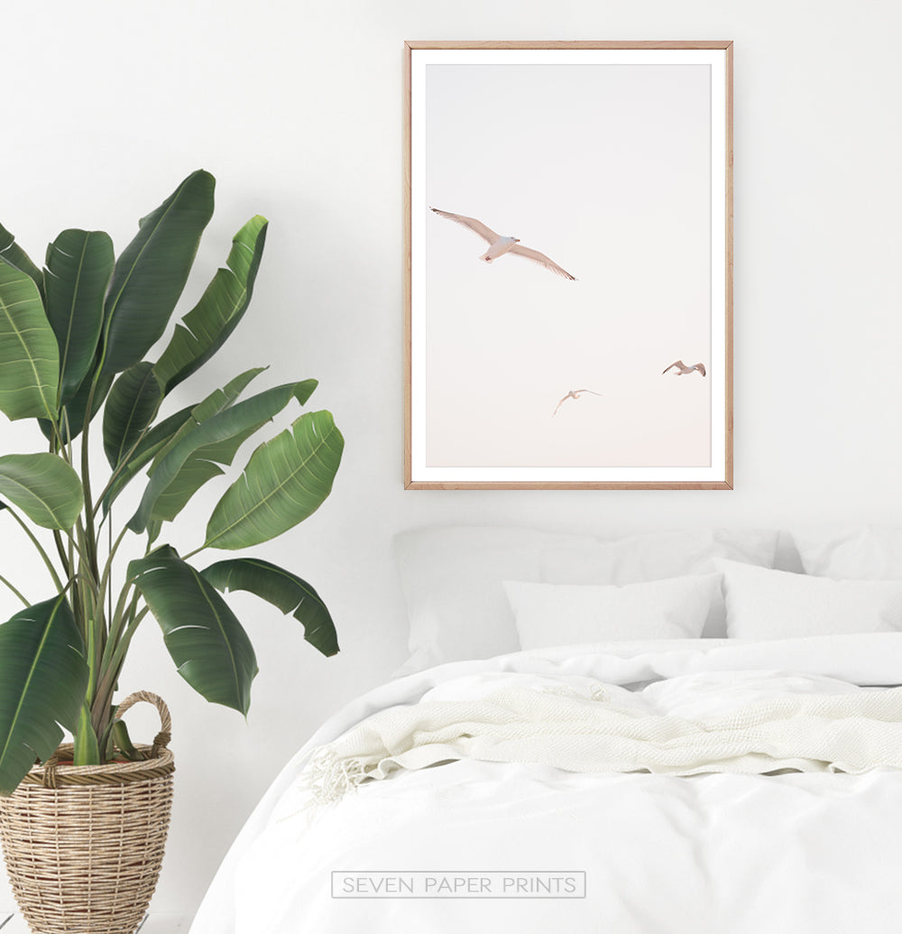 Flying Seagull Wall Art