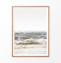 Load image into Gallery viewer, Beach waves retro print, crystal ocean water
