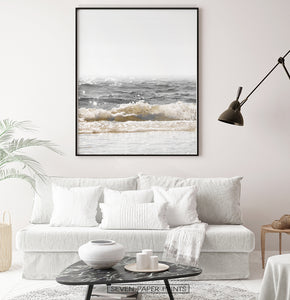 Sea Wave on the Beach - Printed and Shipped Art