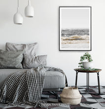 Load image into Gallery viewer, Crystal Beach Waves Retro Wall Art
