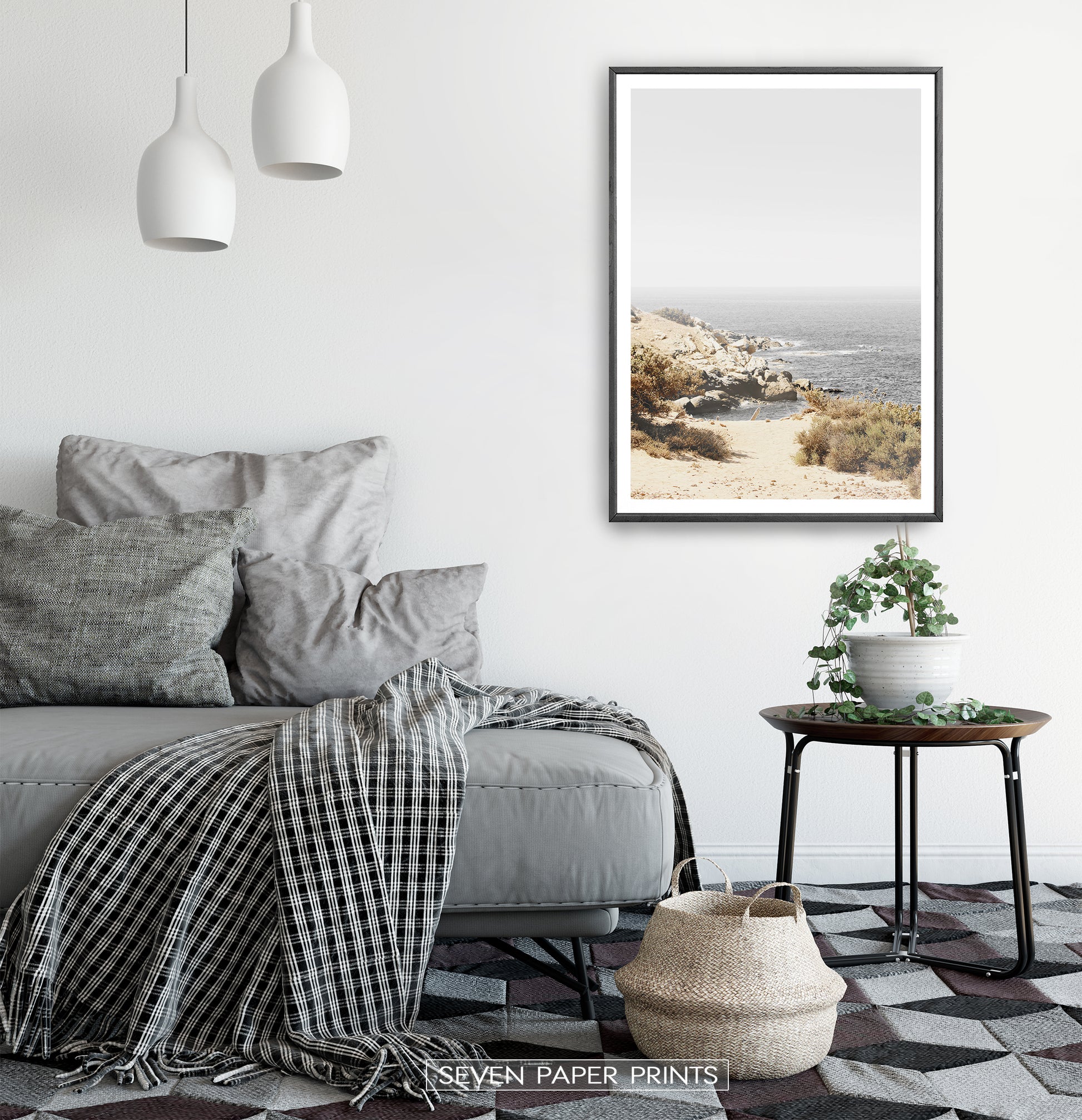Wild Coastal Nature Wall Art Print for Living Room Idea