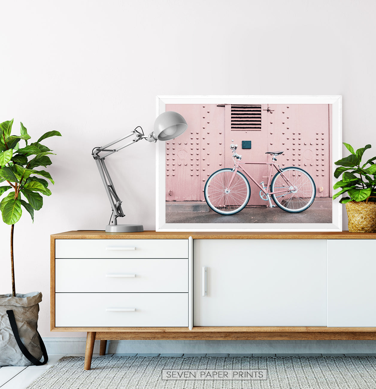 Pink Bicycle Wall Art