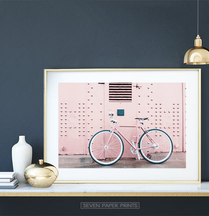 Pink Bicycle Wall Art