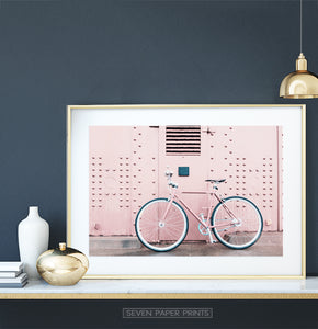 Pink Bicycle Wall Art