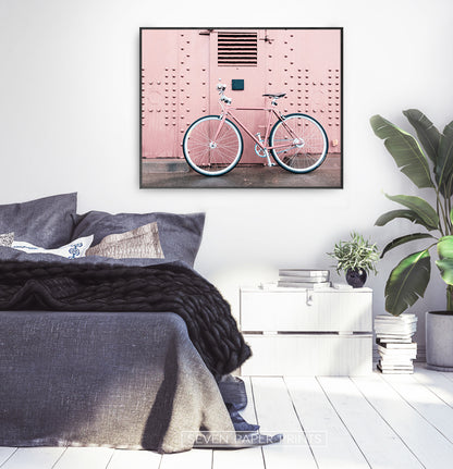 Pink Bicycle Wall Art